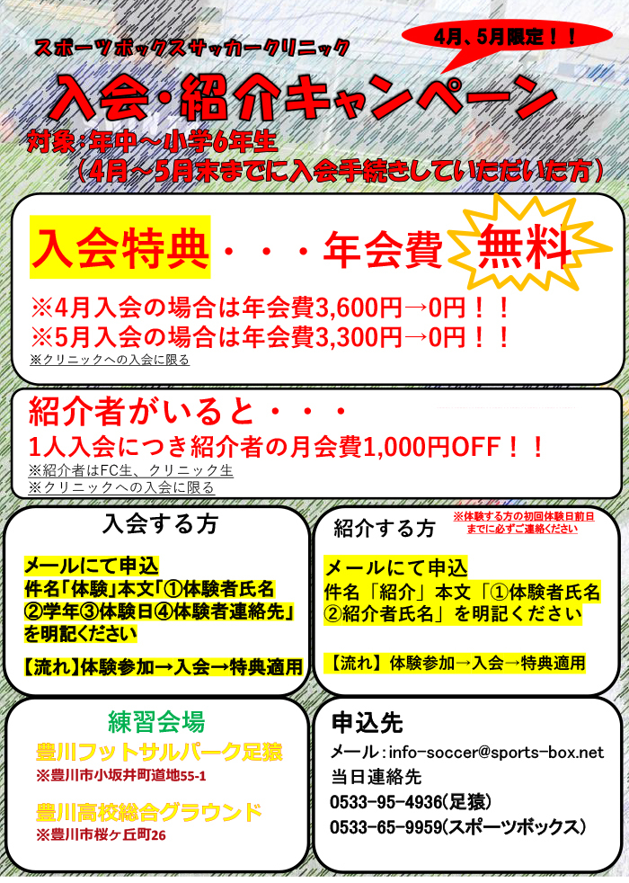 入会キャンペーン